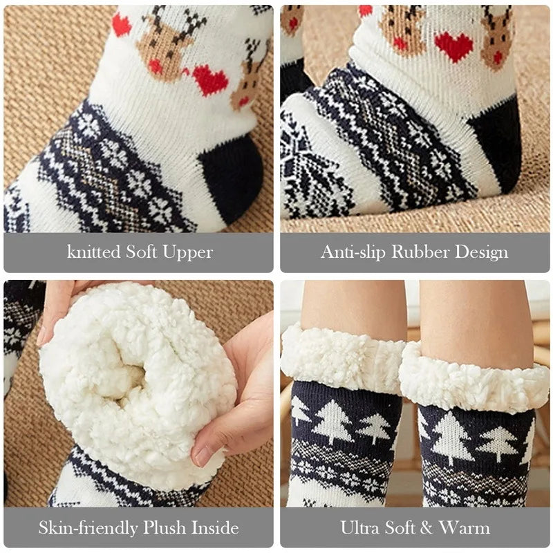 Reindeer Retreat Plush Socks
