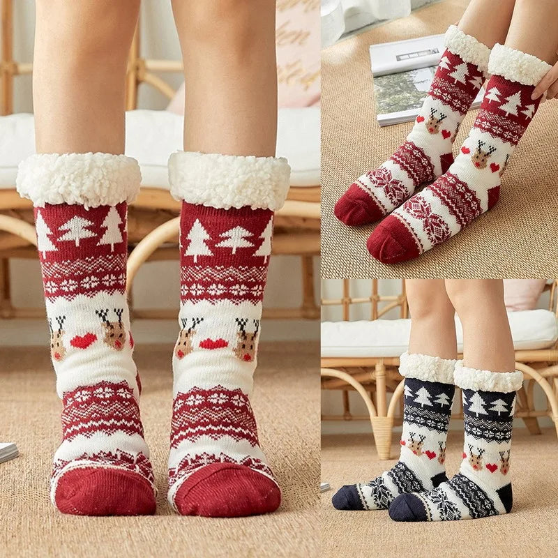 Reindeer Retreat Plush Socks