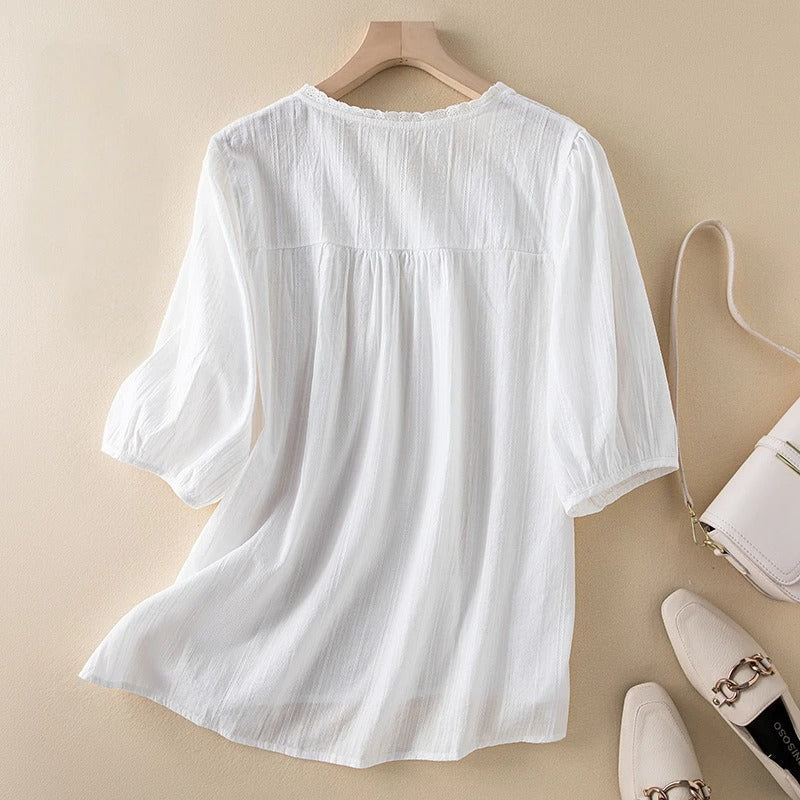 Ivory Drift Blouse