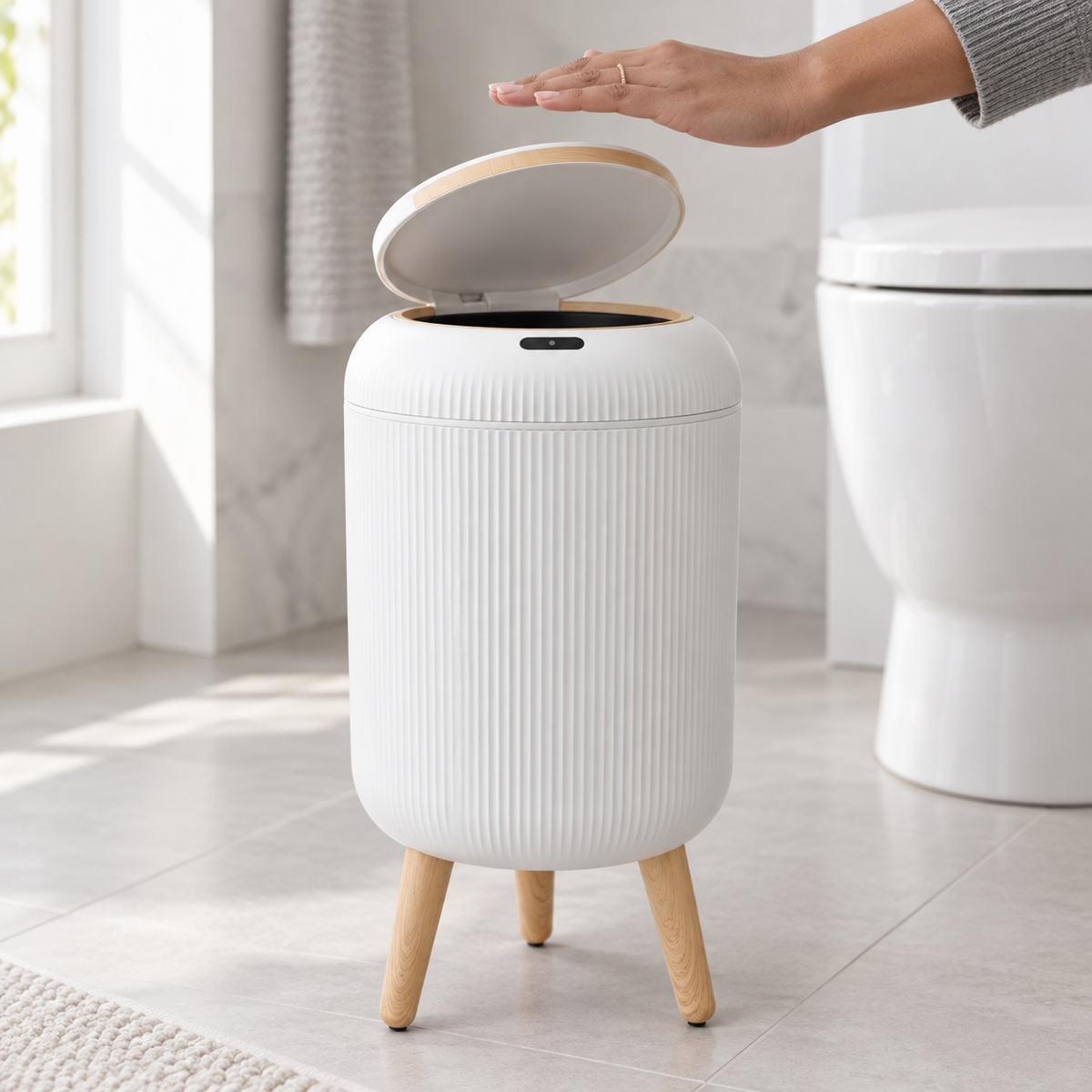Touch-Free Sensor Bathroom Bin