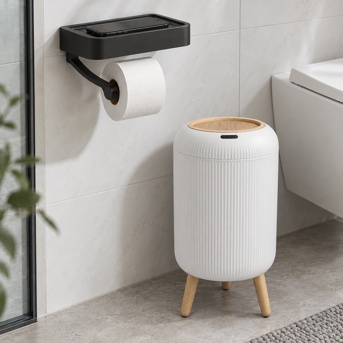 Touch-Free Sensor Bathroom Bin