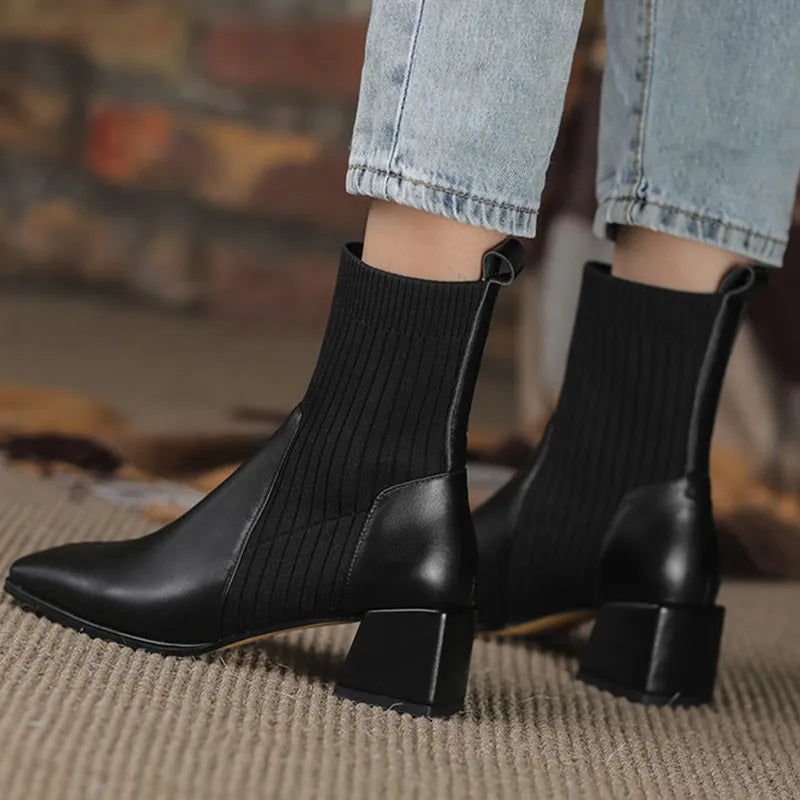 Cara Clarkson Block Heel Boots