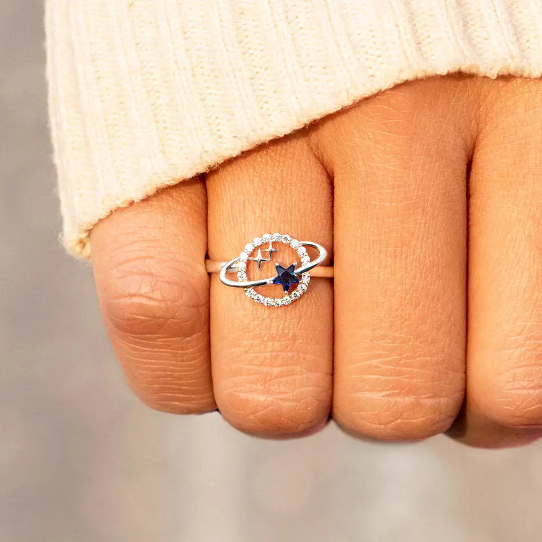 Sapphire Star Ring