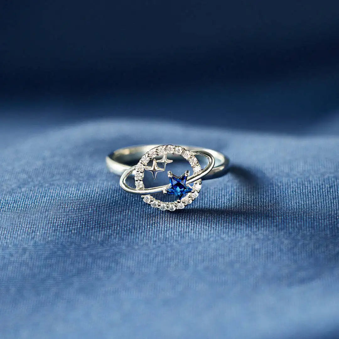 Sapphire Star Ring