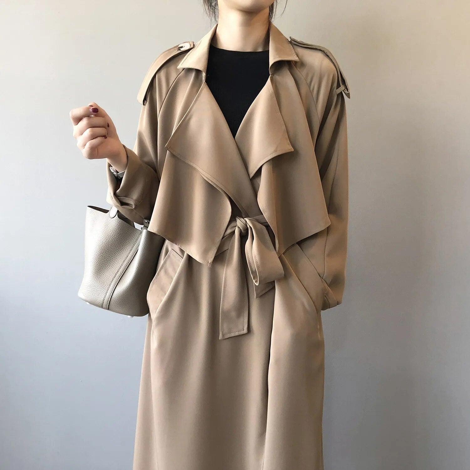 Simply Satin Classic Trench Coat