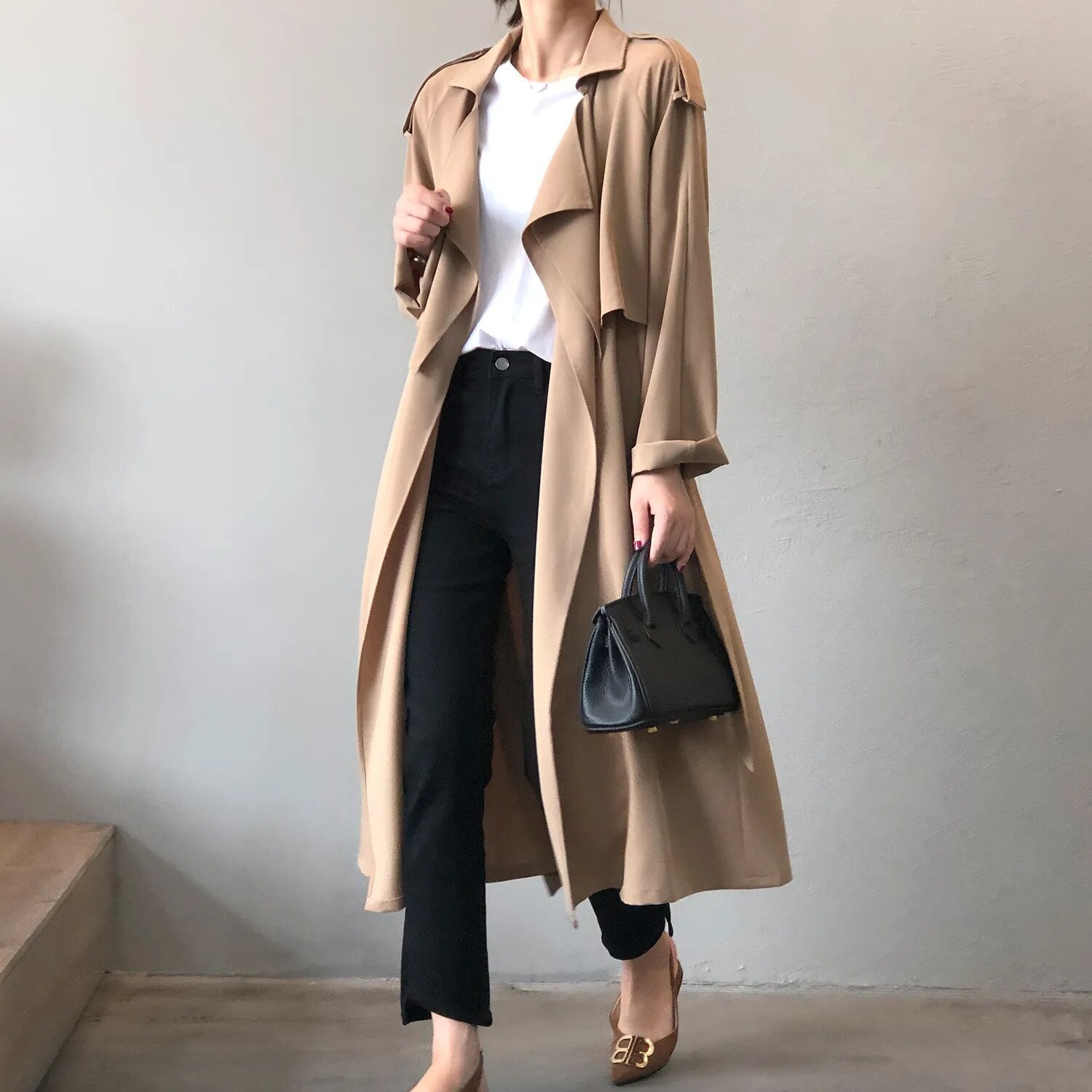Simply Satin Classic Trench Coat