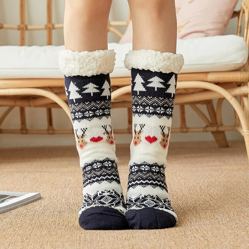 Reindeer Retreat Plush Socks