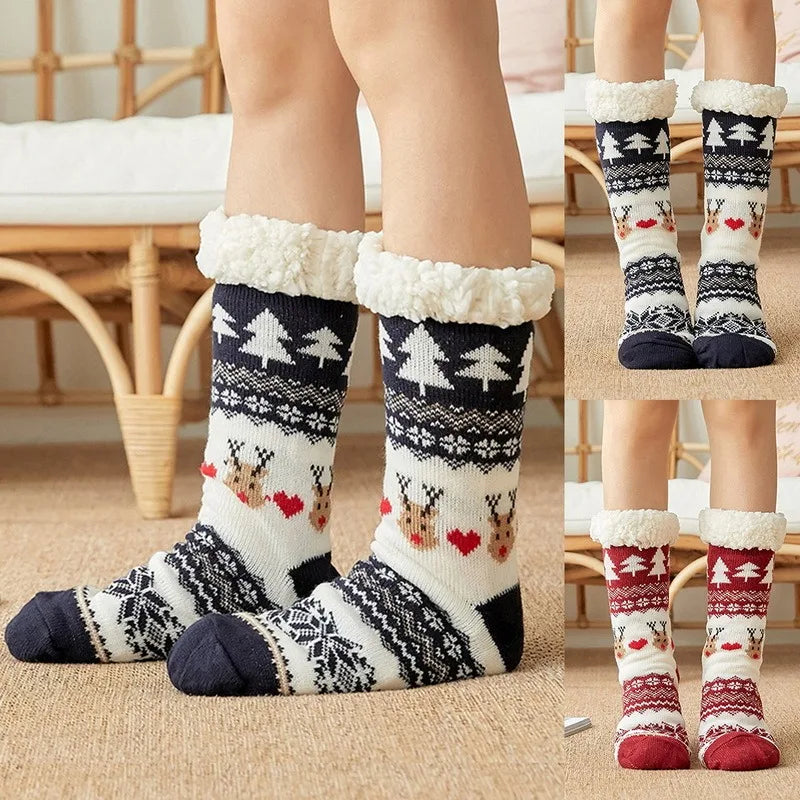 Reindeer Retreat Plush Socks