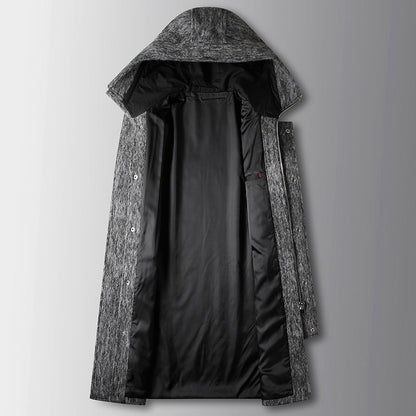 Gianni's Graphite Mystique Hooded Trench