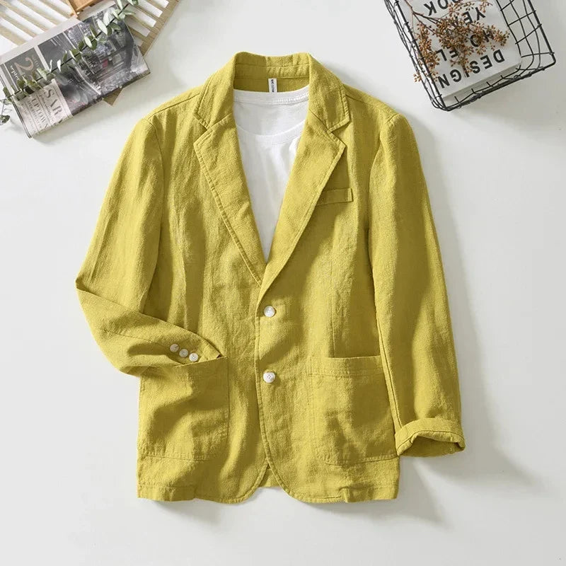 Coastal Layer Linen Blazer