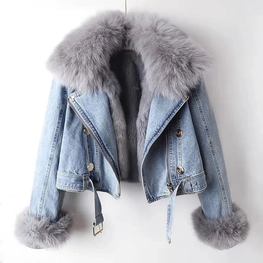 Tundra Chic Denim Jacket by Zoe Laurent