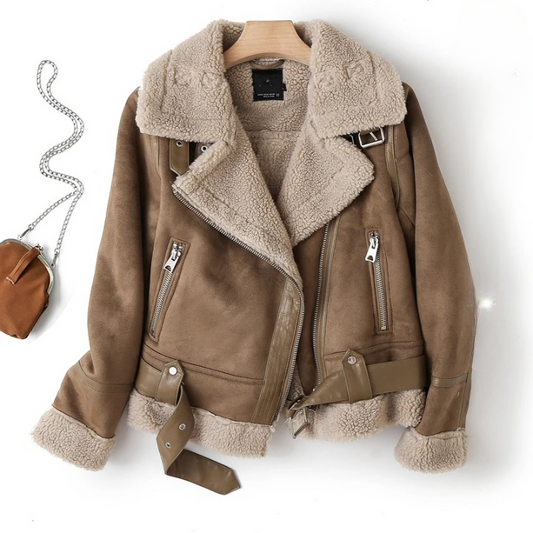 Isla Chic Sherpa Moto Coat