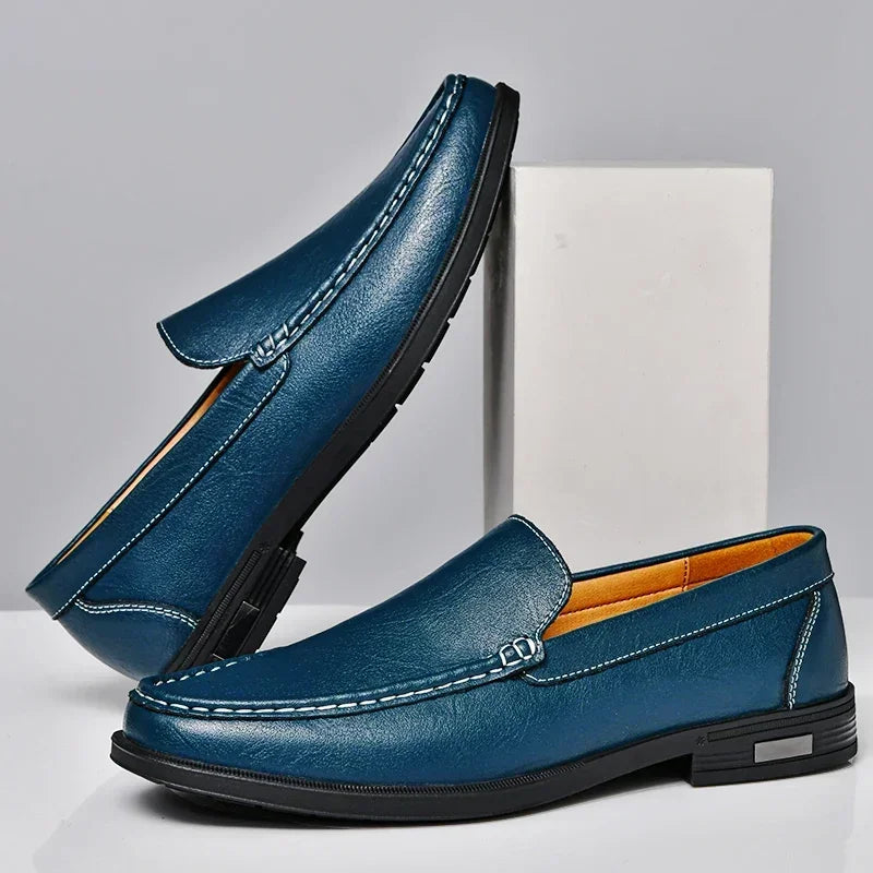 Giovanni's GlideSleek Leather Loafers