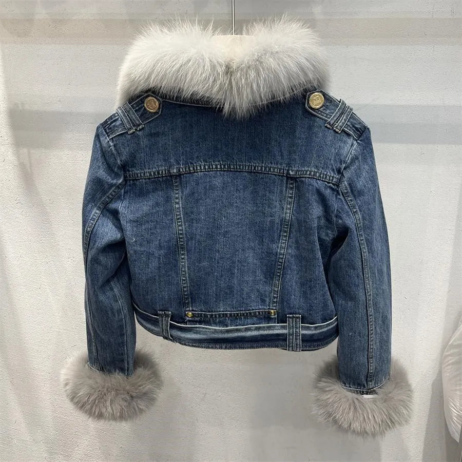 Tundra Chic Denim Jacket by Zoe Laurent