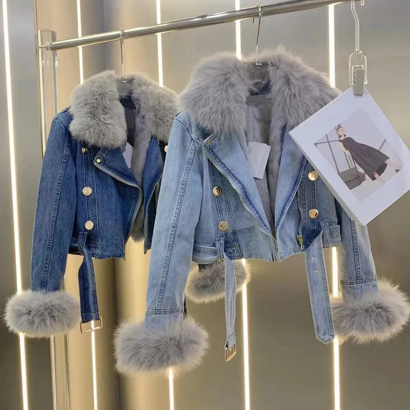 Tundra Chic Denim Jacket by Zoe Laurent