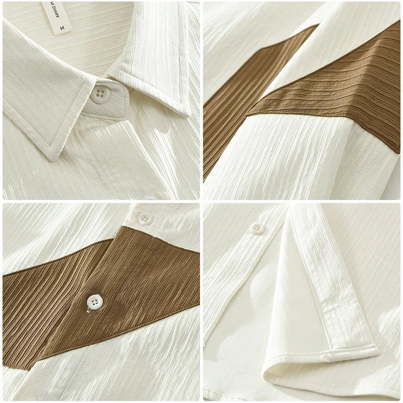 GeoStripe Cotton Shirt