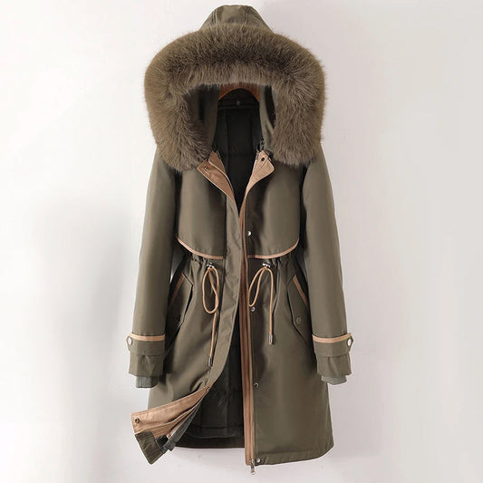 Elara Snow Couture Crystal Parka