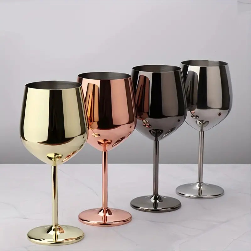 Mirror-Tint Stainless Wine Glass
