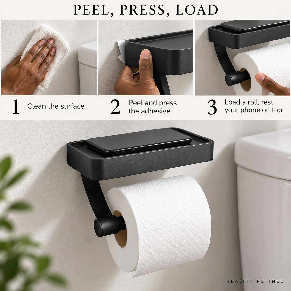 SleekShelf Roll Holder: how