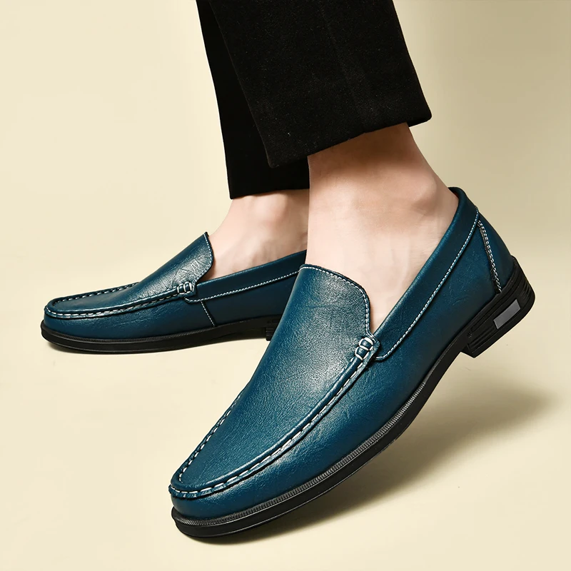 Giovanni's GlideSleek Leather Loafers