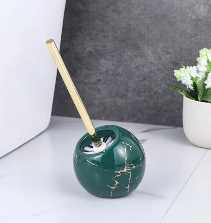 Golden Marble Holder & Brush