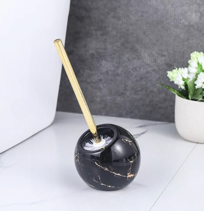 Golden Marble Holder & Brush