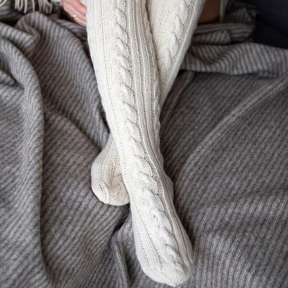 Cozy Cotton Knit Thigh Highs - Reality Refined