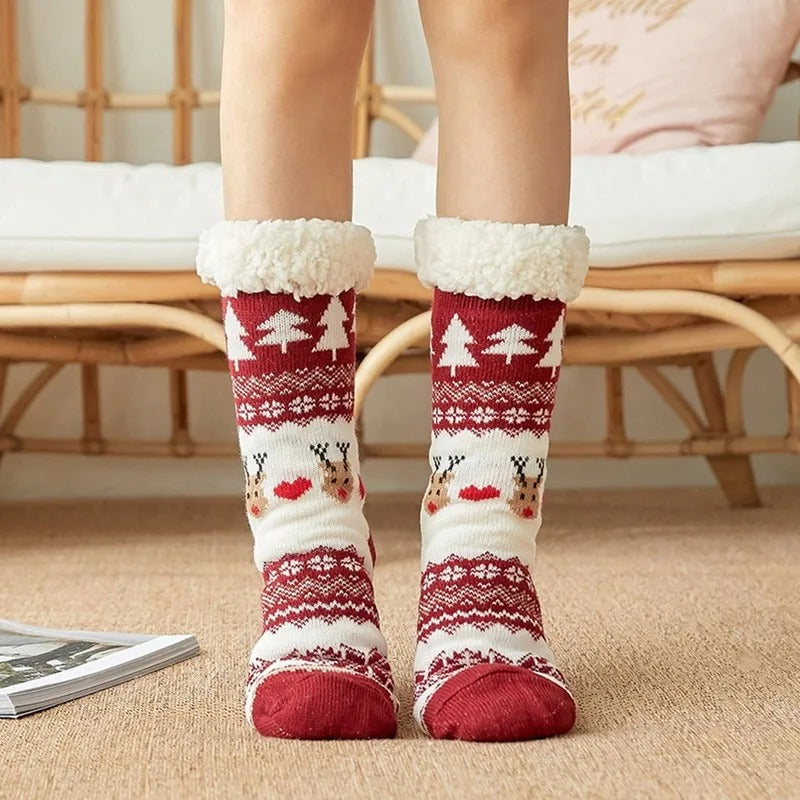 Reindeer Retreat Plush Socks