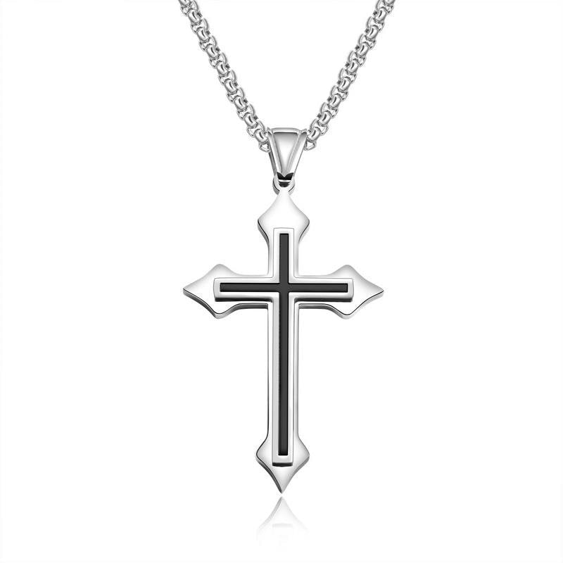 Steel Radiance Cross Necklace - Reality Refined