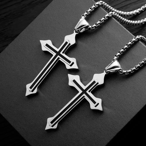 Steel Radiance Cross Necklace - Reality Refined