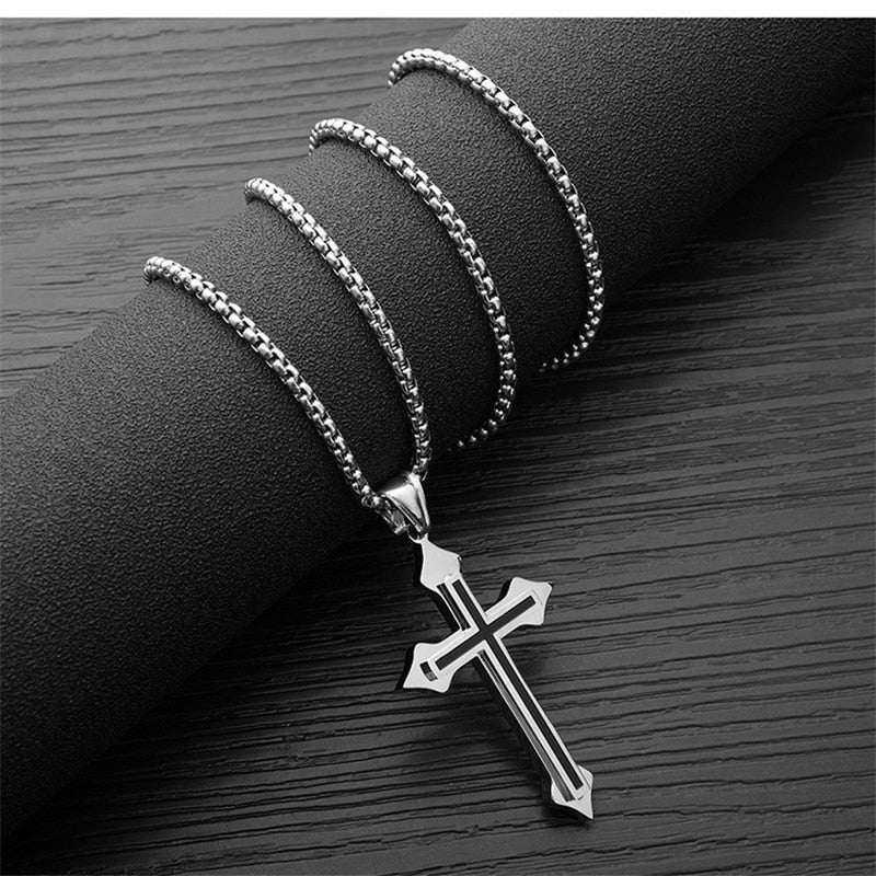 Steel Radiance Cross Necklace - Reality Refined