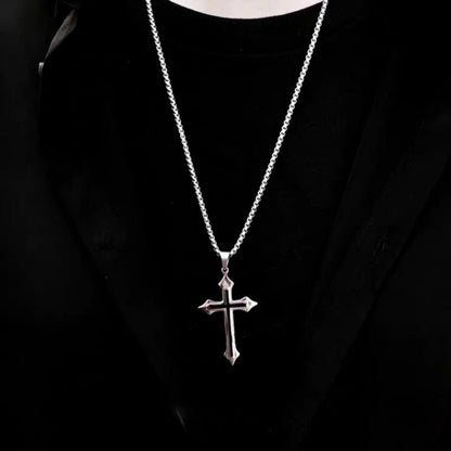 Steel Radiance Cross Necklace - Reality Refined